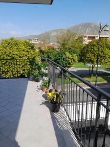 balcón con macetas y barandilla en A Casa di Falco, en Mondragone