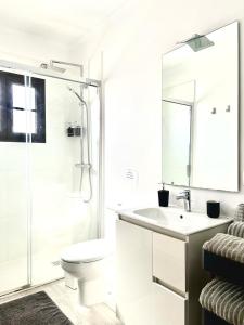 プラヤ・オンダにあるApartamento La Gaviotaのバスルーム(トイレ、洗面台、シャワー付)