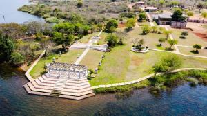 an aerial view of a park next to the water at La mbeu concierge in Thohoyandou
