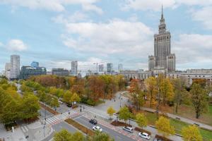 Výhľad na mesto Varšava alebo výhľad na mesto priamo z apartmánu