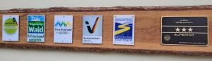 Certifikát, hodnocení, plakát nebo jiný dokument vystavený v ubytování Landhotel Großeiberhof