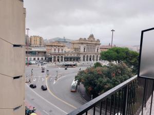 a view of a city street with a building at Brignole B in Genoa