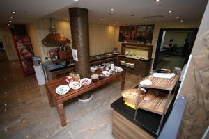 an overhead view of a kitchen with a stove at Grand Silay Hotel in Ankara