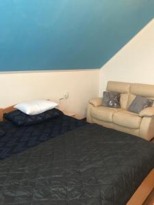 sala de estar con cama y sofá en Apartman Bosco en Ravna Gora