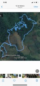 una schermata di una mappa di un fiume di Malekus Mountain Lodge ad Aguas Claras