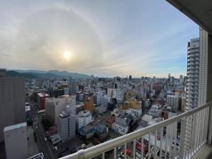 アパートメントから撮影された、または一般的な札幌市の景色