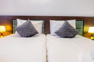 Postel nebo postele na pokoji v ubytování Hotel Sir Lujerului
