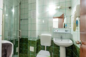 Koupelna v ubytování Hotel Sir Lujerului