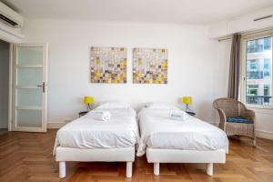 Posteľ alebo postele v izbe v ubytovaní C082-Croisette - 2 Chambres - Vue Epoustouflante