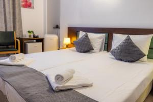 Postel nebo postele na pokoji v ubytování Hotel Sir Lujerului