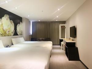 TV a/nebo společenská místnost v ubytování Wholesome Hotel
