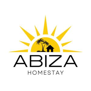 aasma homesay logo com uma palmeira e o sol em ABIZA Homestay em Pañge