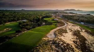 an aerial view of a golf course at the ocean at InterContinental Grand Ho Tram in Ho Tram