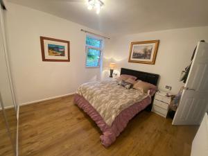 Schlafzimmer mit einem Bett und einem Fenster in der Unterkunft Hidden gem in Central London Oval - Elephant and Castle in London