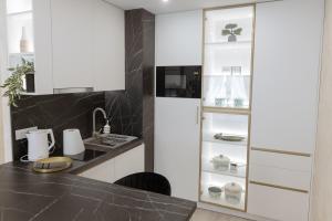 Kuchyň nebo kuchyňský kout v ubytování Apartman Stari Toranj III