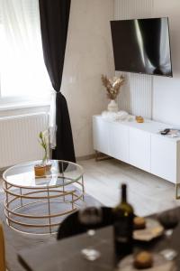 TV a/nebo společenská místnost v ubytování Apartman Stari Toranj III