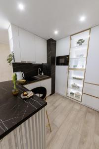 Kuchyň nebo kuchyňský kout v ubytování Apartman Stari Toranj III
