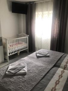 Posteľ alebo postele v izbe v ubytovaní Bolkovac Apartman Ulica Donje selo 33 Fužine
