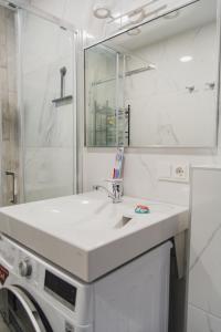 Ванная комната в Jaukus butas-studio Mažvydo al