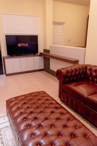 聖維森特的住宿－HAUER HOTEL，带沙发和电视的客厅