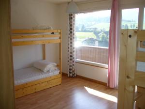 1 dormitorio con 2 literas y ventana en Appartement Villard-de-Lans, 4 pièces, 10 personnes - FR-1-689-36, en Villard-de-Lans