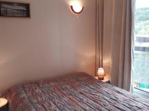 una camera con un letto accanto a una finestra di Appartement Villard-de-Lans, 3 pièces, 8 personnes - FR-1-689-53 a Villard-de-Lans
