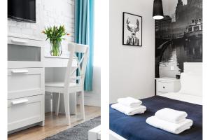 Posteľ alebo postele v izbe v ubytovaní Househost Apartment: Bonerowska 5/19