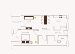 Půdorys ubytování ApartWehr Business&Ferien Apartment Lila