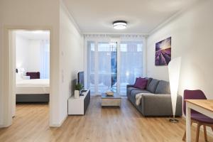 Posezení v ubytování ApartWehr Business&Ferien Apartment Lila