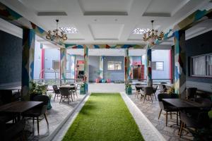 Posezení v ubytování Blooming Suites