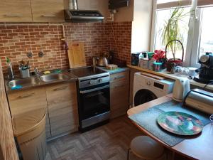 Kuchyň nebo kuchyňský kout v ubytování E-Brechta