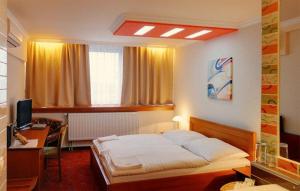 Hotel Druzba tesisinde bir odada yatak veya yataklar
