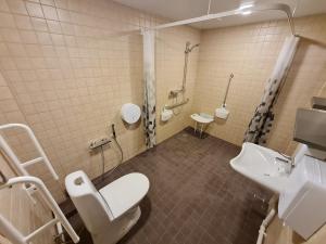Koupelna v ubytování Narva Port Hostel