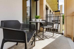 Balkon lub taras w obiekcie VacationClub - Baltic Park Fort Apartament G.405
