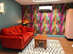 Кът за сядане в Stylish Notting Hill Air Conditioned studio