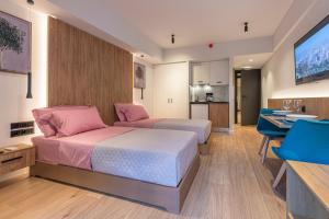 A&N Athens Luxury Apartments - Akadimou的厨房或小厨房