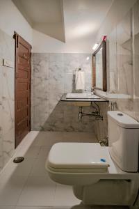 ウダイプールにあるThe Lavitra Lakeview Hotelのトイレと洗面台付きのバスルーム