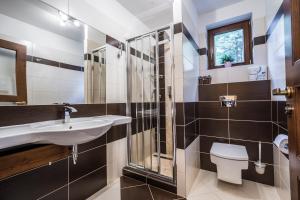 Koupelna v ubytování Apartmány Slunce