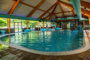 a large indoor swimming pool with people in it at EuroParcs Bad Hoophuizen in Hulshorst