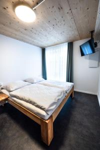 uma cama grande num quarto com uma janela grande em Boardinghouse-Landau em Landau in der Pfalz