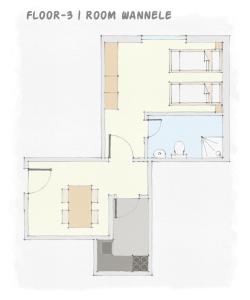 Plan piętra w obiekcie Chalet Lenzi