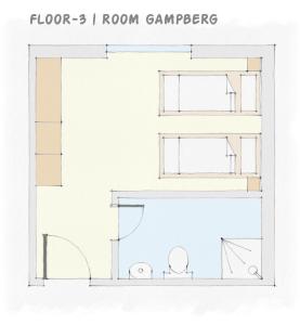 Plan piętra w obiekcie Chalet Lenzi