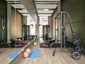 Fitness centrum a/nebo fitness zařízení v ubytování URBAN LOFT Berlin