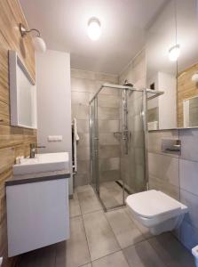 Kúpeľňa v ubytovaní Apartamenty Krynica No.1