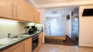 Kuchyň nebo kuchyňský kout v ubytování Apart Albore