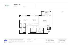 Půdorys ubytování Bahar 2, JBR - Stunning Two Bedroom