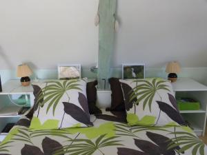 Postel nebo postele na pokoji v ubytování Maison d'Hôtes La Quèrière