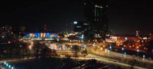 Widok na miasto Katowice z tego apartamentu