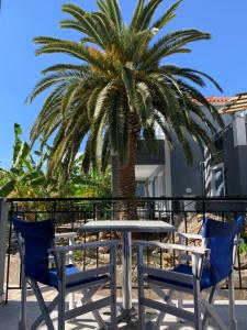 A balcony or terrace at Blue Sky Hotel - Petra - Lesvos - Greece