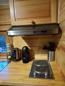 Kuchyň nebo kuchyňský kout v ubytování Camping des Saules